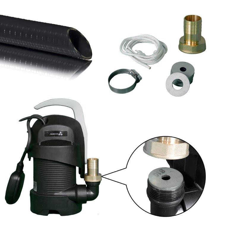 Retention Entwässerungspaket Pumpe mit  definiertem Auslauf