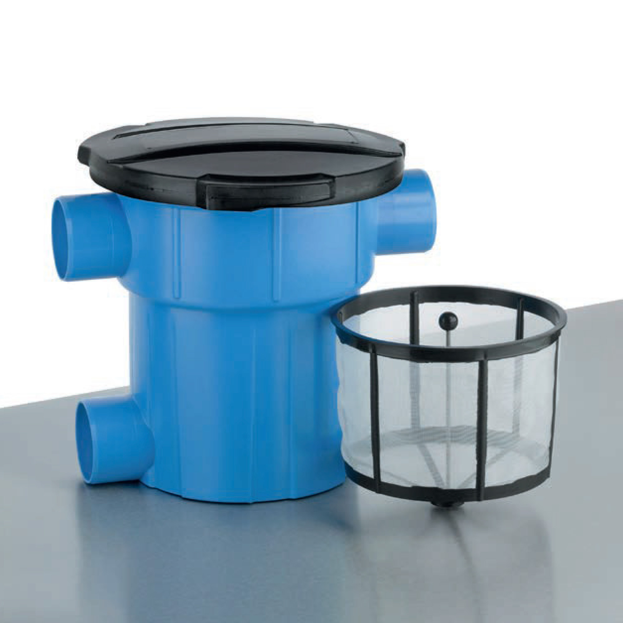 Gartenkorbfilter m. Deckel  für den Erdeinbau