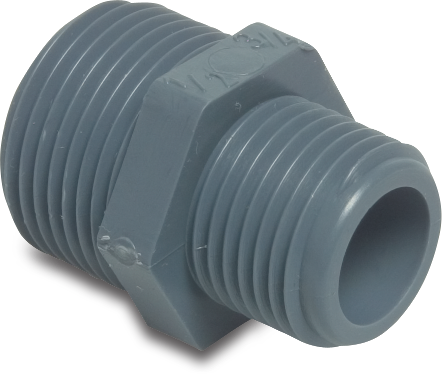 PP Red Doppelnippel 3/4" AG x 1" AG