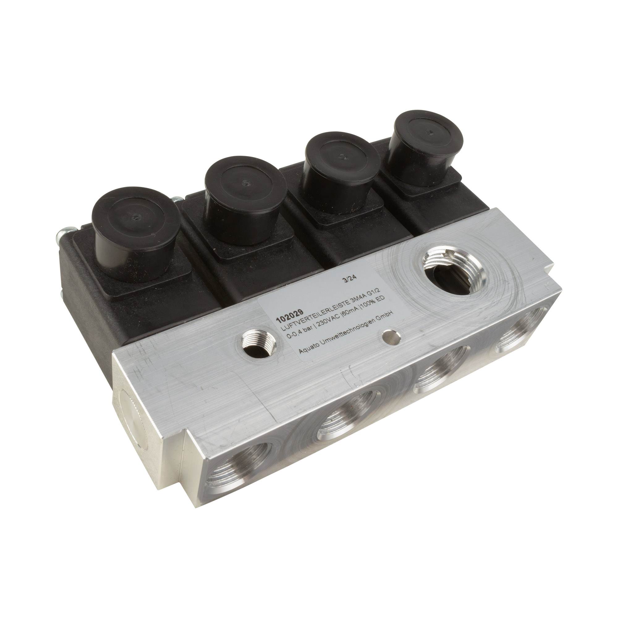 Magnetventilverteiler 4 Ausgänge, 4 Spulen