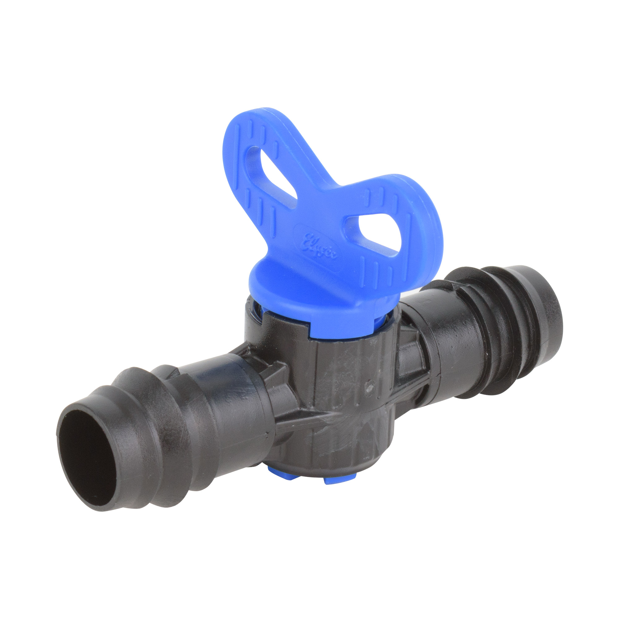 PP Absperrhahn 2 x 20 mm Tülle; 19 mm Schlauch