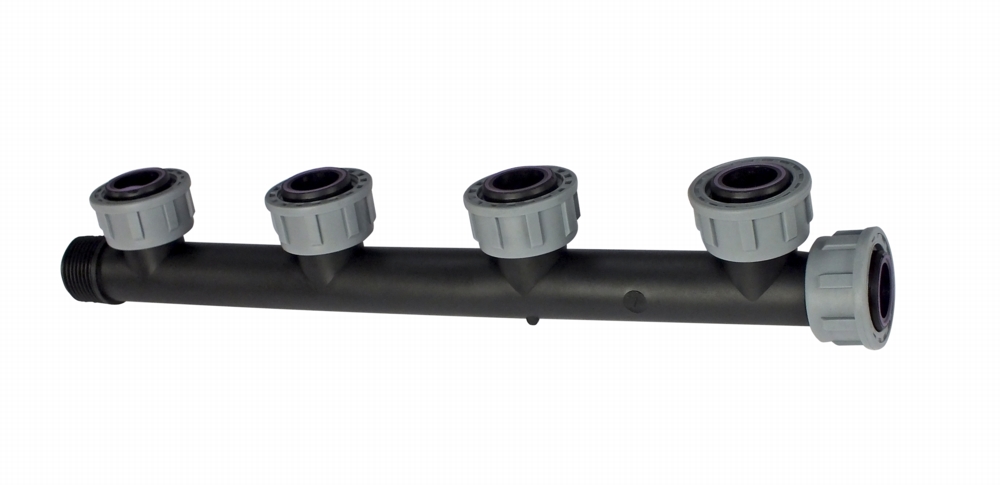 Multi-T-Verteiler 5xO-Ring-Dichtung 1" IGx1" AG