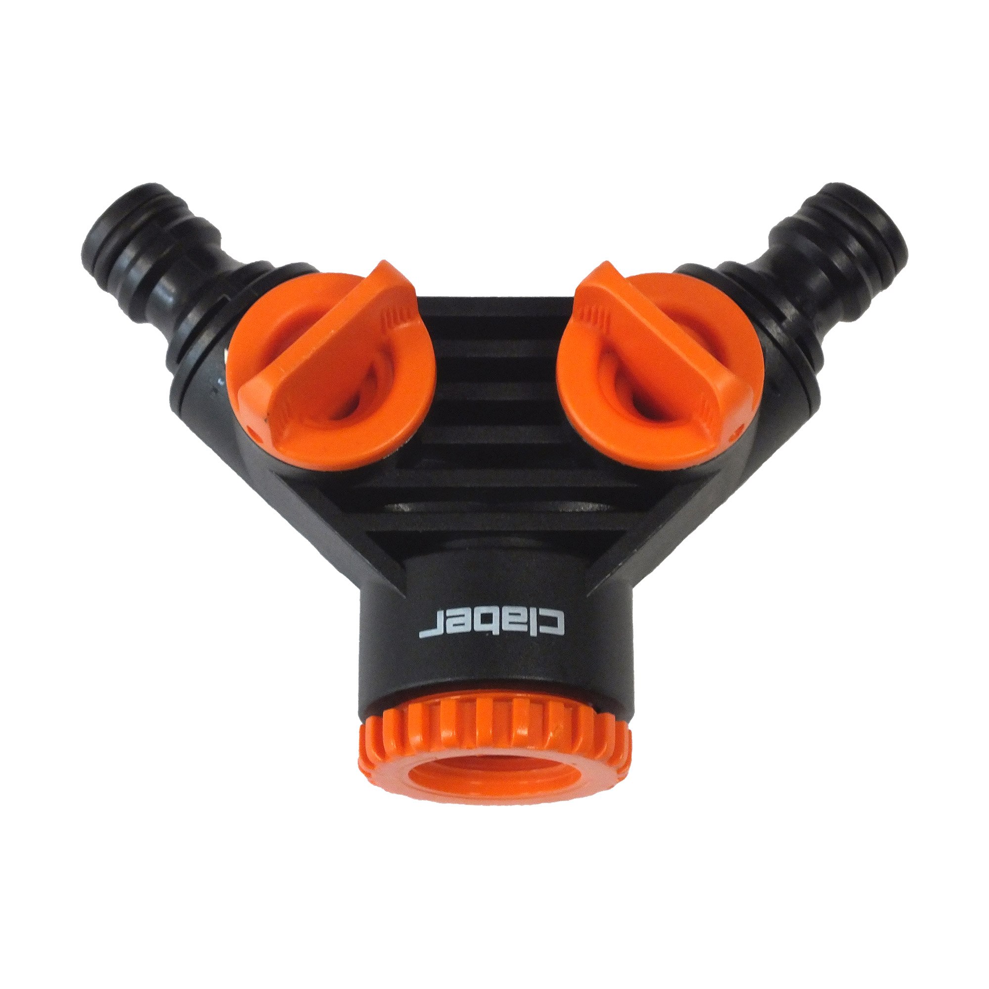 Two-way valve 1/2"+3/4"female, 2xclic outflow