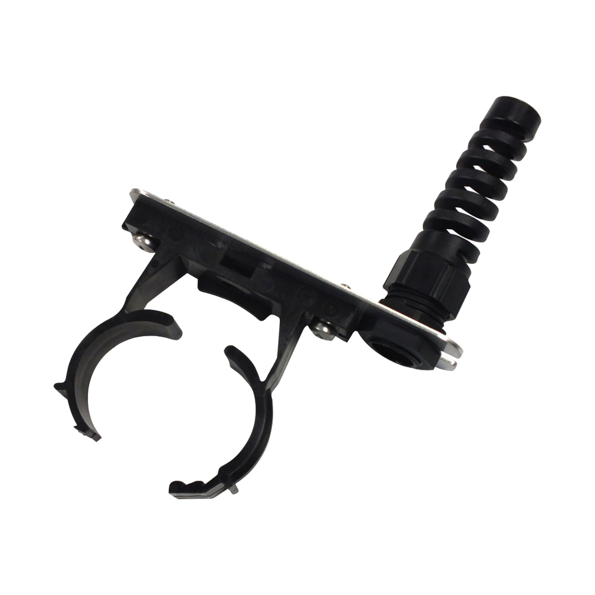 Fastening clip with bend radius protection