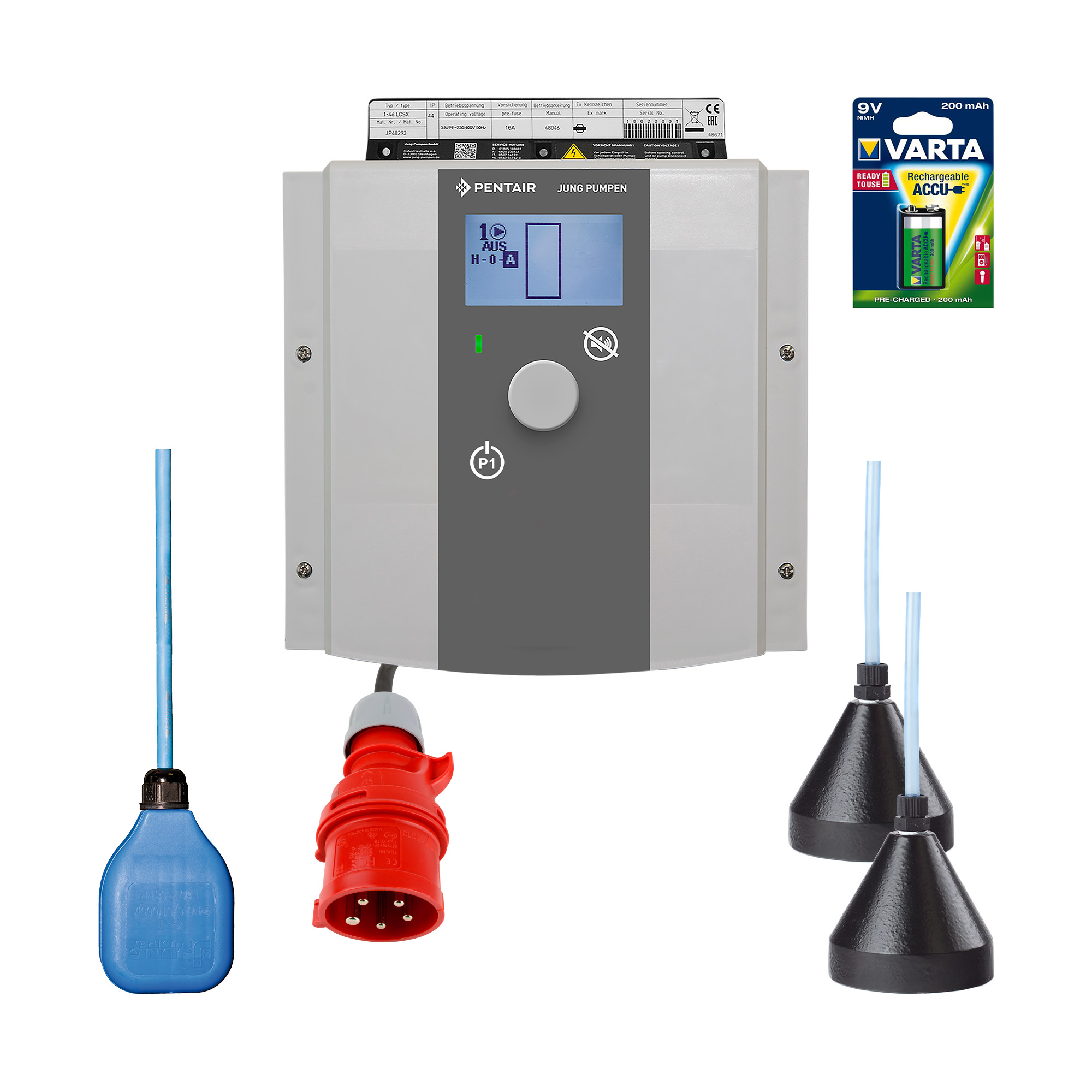 Einzel-Pumpensteuerung; HighLogo 1-610 LC20; mit Staudruckset/TLS 20 m; Fabrikat: Pentair Jung Pumpen, Made in Germany