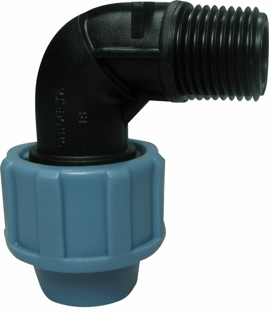 PP Klemmwinkel U 1 1/4" AG x 50 mm 16 bar