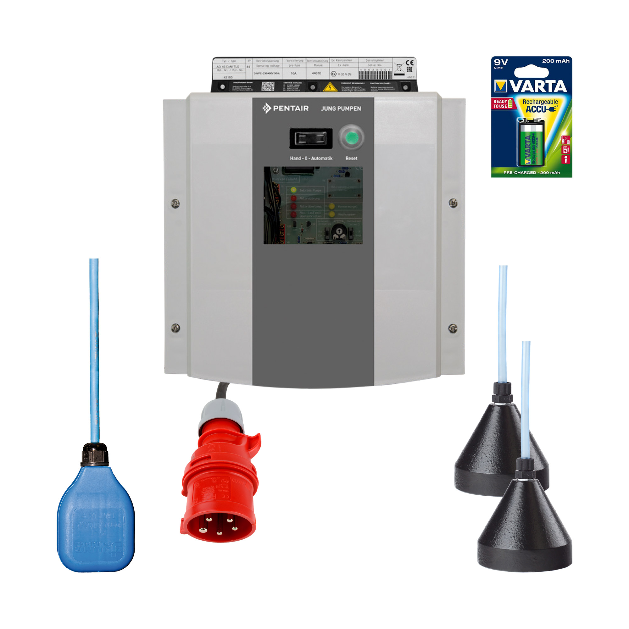 Einzel-Pumpensteuerung; BasicLogo AD 610 ExM20; mit Staudruckset/TLS 20 m; Fabrikat: Pentair Jung Pumpen, Made in Germany