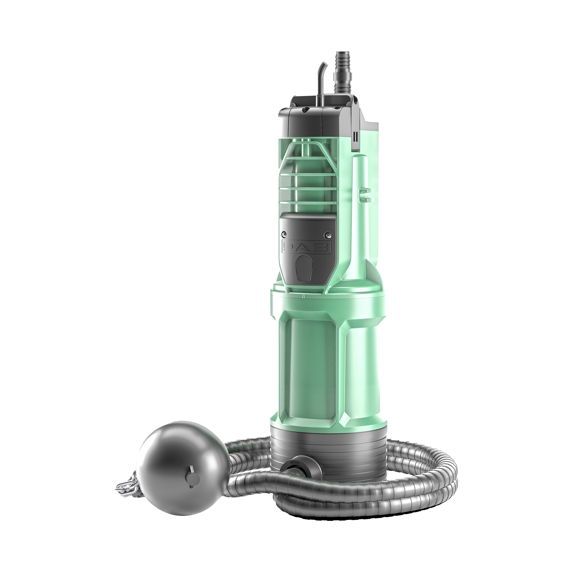 Tauchdruckpumpe Divertron X 650 mit schwimmender Entnahme mit seitlichem Saugstutzen