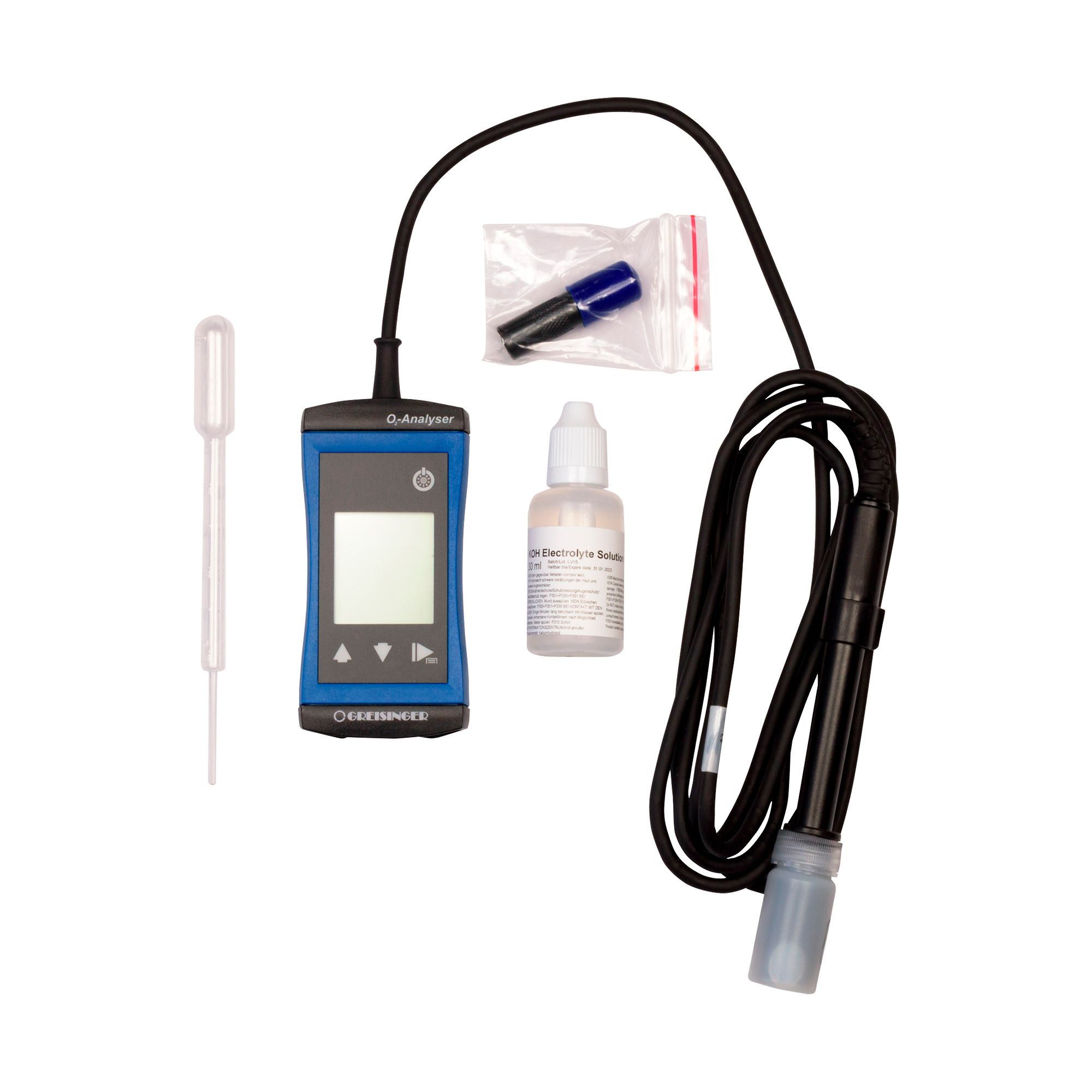 Dissolved oxygen measuring device 2 m sensor cable