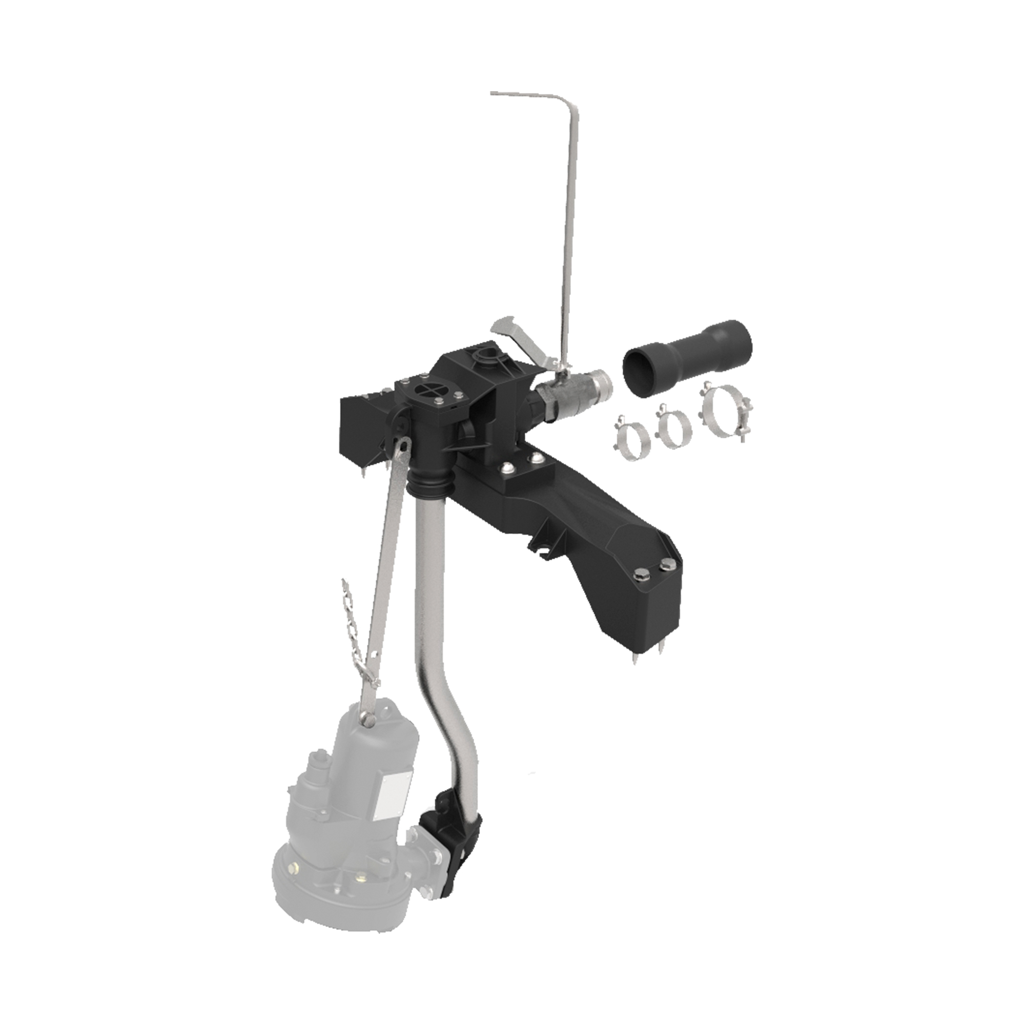 AT-Set mit Druckrohreinheit und Kette, für PKS-Einzelanlagen, Bj. 97-07; Fabrikat: Pentair Jung Pumpen, Made in Germany