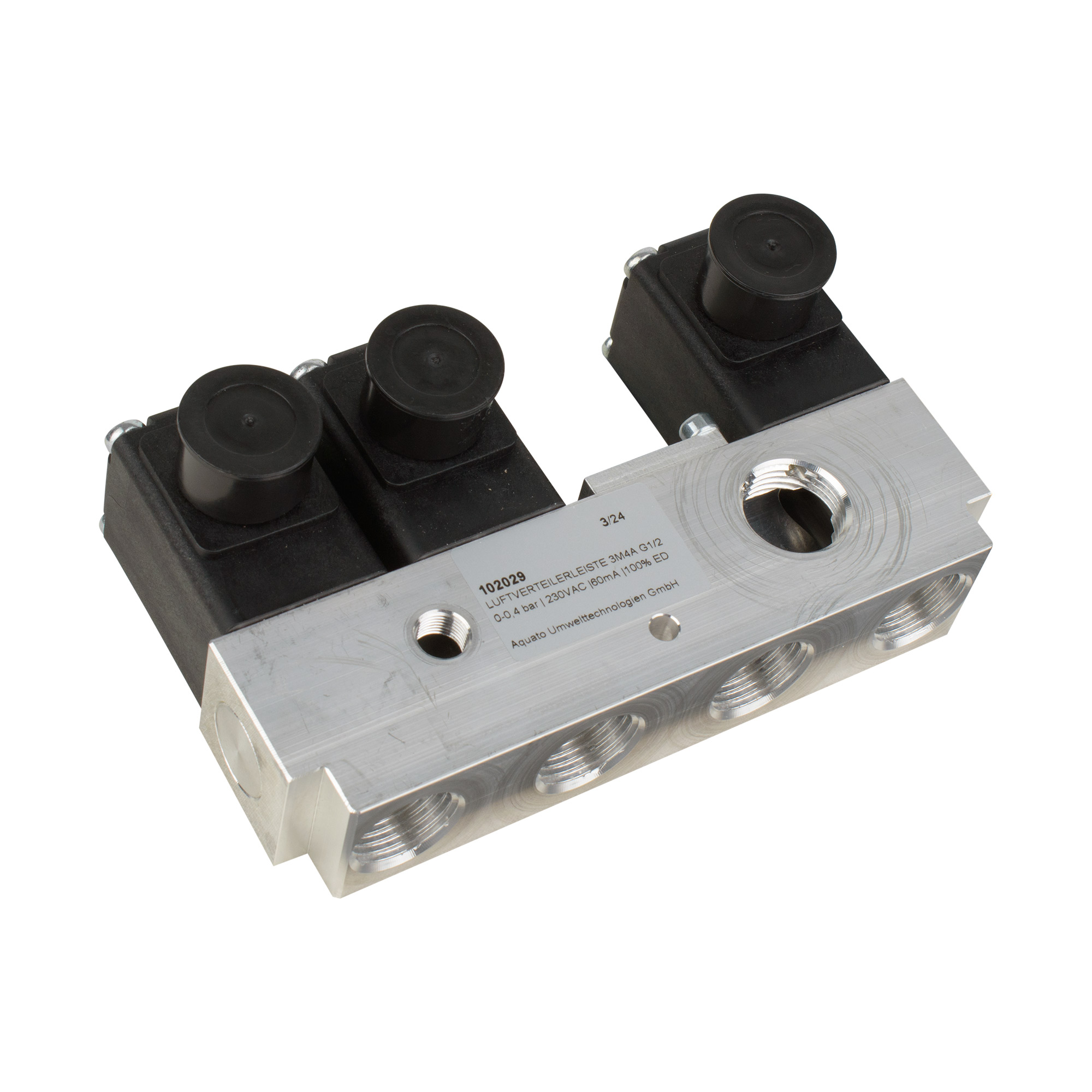 Magnetventilverteiler 4 Ausgänge; 3 Spulen